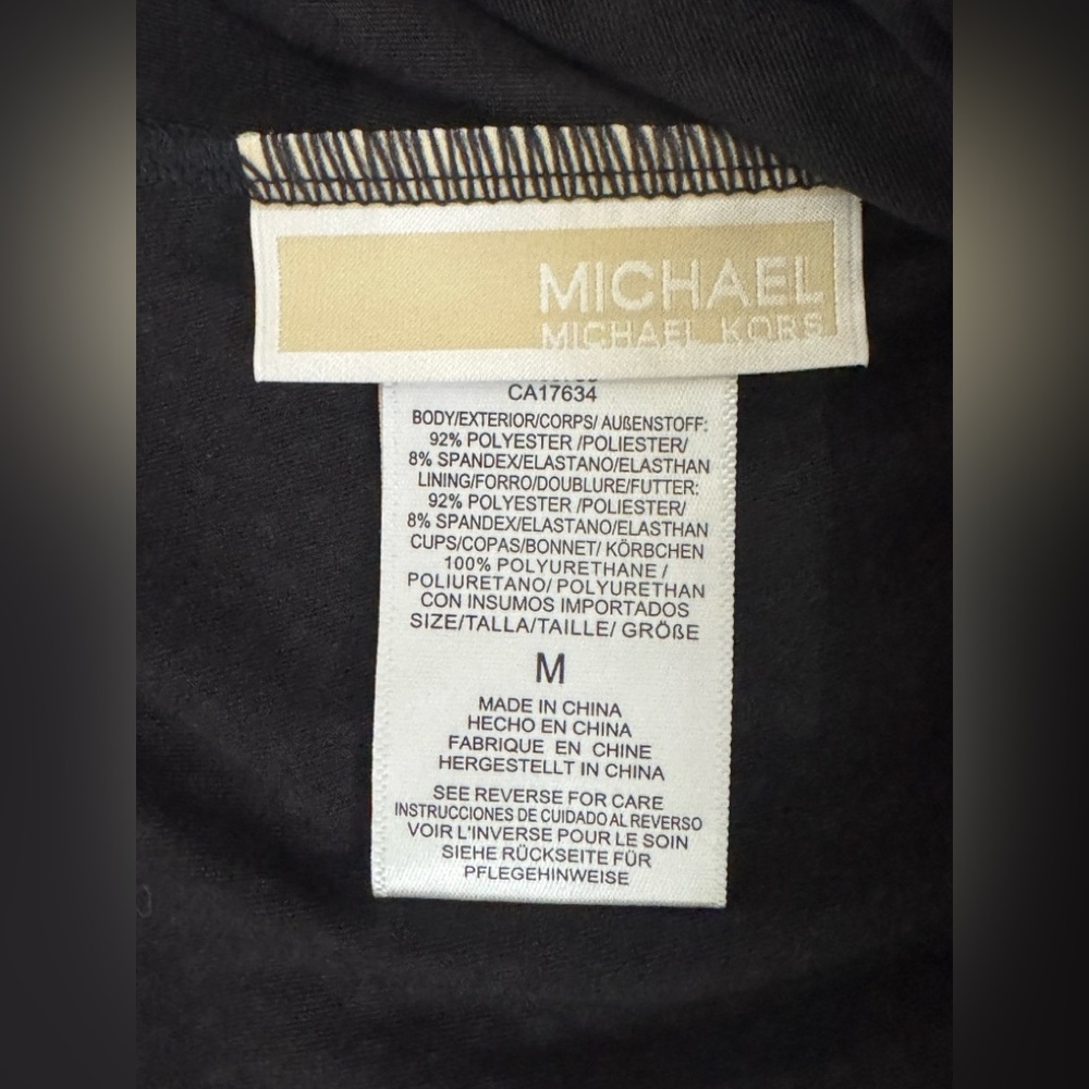 Michael Kors MICHAEL Women's Black Studded High-Neck Tankini Top   Medium   NWT - Picture 7 of 7